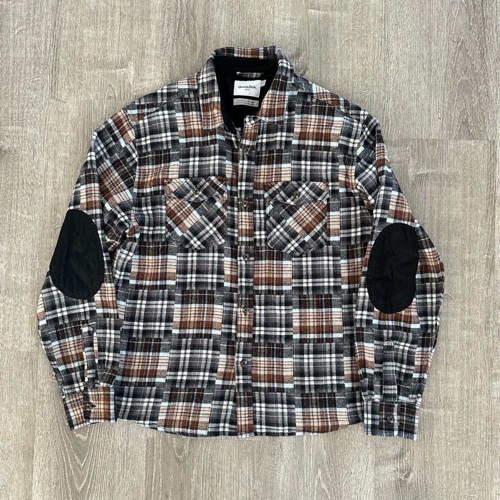 Goodfellow & Co‎ Black and Brown Lightweight Shirt Jacket
